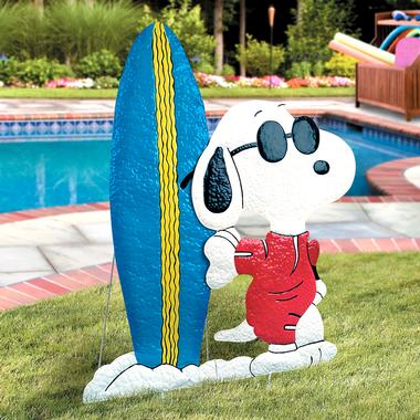 Snoopy as Joe Cool Hammered Tin