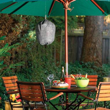 20-inch Waspinator hanging under a backyard canopy