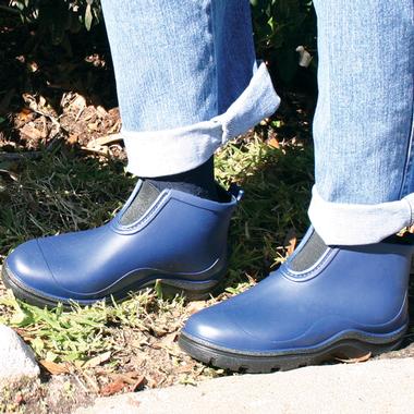 Woman wearing gardening boots