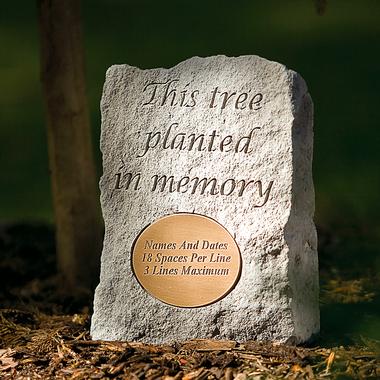 Tree memorial plaque